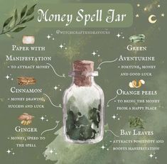 Wicca Recipes, Powerful Money Spells, Witchcraft Spells For Beginners, Money Spells That Work, Spells For Beginners, Magia Das Ervas, Wiccan Magic, Witch Spirituality, Magic Spell Book