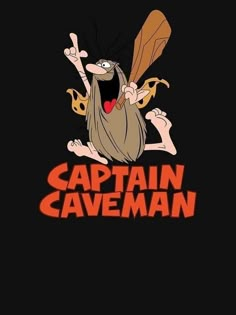 the logo for captain caveman