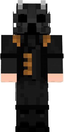 an image of a minecraft character in black and gold