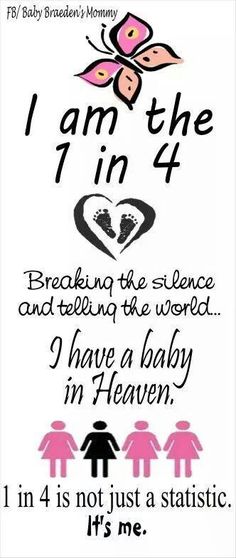 i am the 4in4 and telling the world that i have a baby in heaven