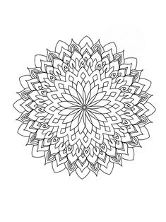 a black and white drawing of a flower with many petals on it's petals