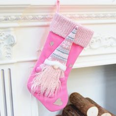 unique-christmas-stockings-pink-and-white-faceless-gnomes-swedish-design-wickedyo5 4 Swedish Gnomes, Christmas Treats Jars, Barbie Christmas Tree, Christmas Socks Gift, Large Christmas Stockings, Christmas Barbie, Classy Christmas, Gnome Ornaments, Gnome Christmas