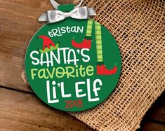 personalized christmas ornament for santa's favorite elf