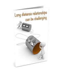 a greeting card with an image of two speakers connected to one another and the words long distance relationships can be challenging