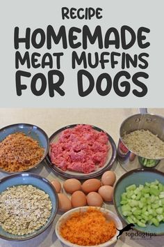 Homemade Meat Muffins for Dogs Recipe Muffins For Dogs, Meat Muffins, Dog Food Recipes Crockpot, Dog Treats Chicken, Muffins Homemade, Dog Muffins, Grain Free Dog Treats