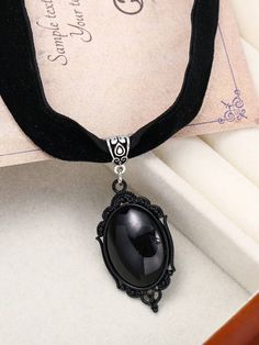 Gender:Women \nGender:Girls \nGender:Couple \nStyle Type:Multicolor \nMaterial:Zinc Alloy \n Witchcraft Jewelry, Punk Choker, Gifts Creative, Velvet Necklace, Gothic Vampire, Pagan Witchcraft, Women Pendant, Pendant Choker, Necklace For Women