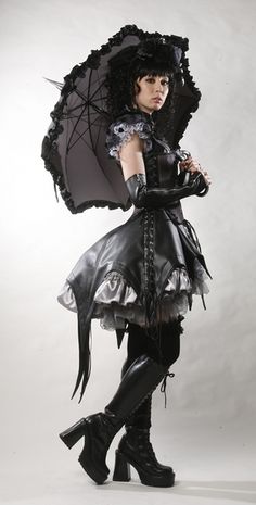 Gothic Style Fashion, Dark Skirts, Goth Subculture, Costume Works, Punk Dress, Punk Goth