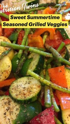 the vegetables are mixed together and ready to be cooked in the oven or grilling