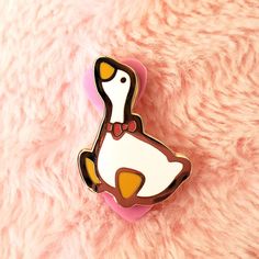 RESTOCK: Goose Hard Enamel Pin | Etsy Handmade Pins, Card Illustration, Metal Pins