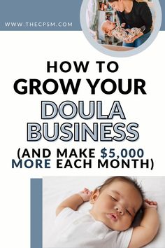 Are you a doula or interested in becoming a doula? If you want to maximize your earning potential as a doula, adding a sleep training certification is just the thing you need! Becoming a certified sleep consultant can grow your doula business and increase business profits. Expand your birthworker business today! postpartum doulas I doula life I becoming a doula I doula business marketing I how to become a sleep cosultant I sleep consultant business Postpartum Doula Business, Doula Certification, Becoming A Doula, Doula Training, Childcare Business