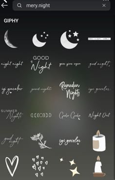 an iphone screen with different types of writing and symbols on the phone's screen