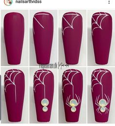 Halloween Nail Art Tutorial, Nail Halloween, Spider Gel, Halloween Nails Diy, Nail Art Halloween, Holloween Nails, Tips Nails, Halloween Nails Easy, Gel Paint