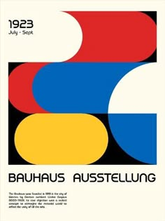 an advertisement for bauhus austellung, 1932 - 1933 by andy smith