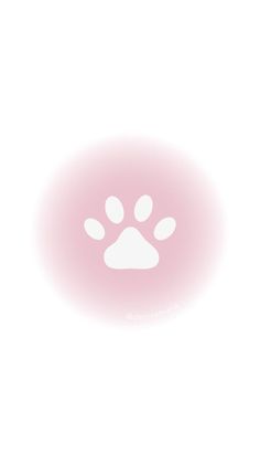 an image of a dog's paw print on a white background with pink hues