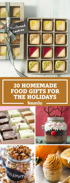 homemade treats for the holidays with text overlay