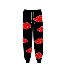 Cloud Cosplay, Anime Pajamas, Akatsuki Clan, Printed Jogger Pants, Sweatpants Style, Printed Sweatpants, Naruto Cosplay, Anime Akatsuki, Printed Joggers