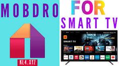 a tv with the words mobdro for smart tv next to it