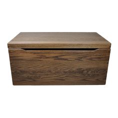 an empty wooden box on a white background