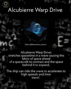 an advertisement for the alubiere warp drive