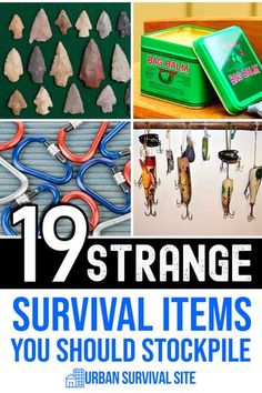 the cover of 19 strange survival items you should stockpile