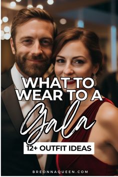 this article shares what to wear to gala, what to wear a black tie event, what to wear to a semi formal event, what to wear to formal event, what to wear to a ball, outfit ideas for a gala, outfits for a gala, how to dress at a gala Men’s Gala Outfits, Fundraiser Gala Outfits, Couple Cocktail Outfits, Met Gala Themes Party Outfit, Gala Theme Party Outfit, What To Wear To A Gala Events, Formal Gala Outfits For Women, Fundraiser Outfit Classy, Elegant Couple Outfits