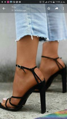 High Heels With Jeans, Minimalist Lookbook, Shoes Closet, Strappy High Heels, Hot Heels, White Fox Boutique, Black Heel Boots, Shoe Inspiration, Black Heel