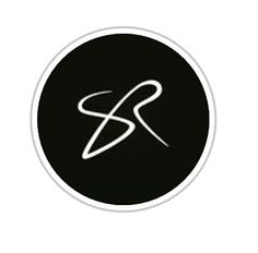 a black and white logo with the letter s on it