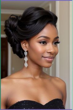 FABULOUS CLAW CLIP HAIRSTYLES IDEAS FOR GIRLS - peinados con clip de garra Cute Wedding Updos, Hairstyles For Prom Black Women, Prom Black Women, Big Bun Hairstyles, Updo Hairstyles For Prom, Big Messy Buns, Creative Braids