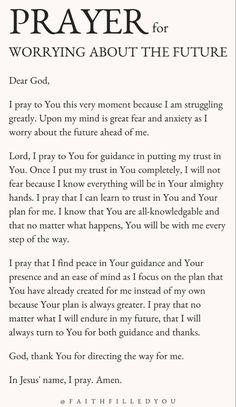 prayer for the future Prayers For The Future, Prayer For Worrying About The Future, Prayers For Sick Child, Postpartum Wellness, Future Husband Prayer, Worried About The Future, Prayers For Sister, Prayers For My Daughter