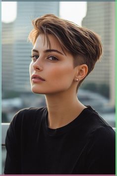 24-mag-2024 - Questo Pin è stato scoperto da fghdt. Scopri (e salva) i tuoi Pin su Pinterest. Short Pixie Haircuts Straight Hair, Straight Hair Pixie Cut, Clipper Cuts For Women, Straight Pixie Haircut, Rockstar Hair, Non Binary Haircuts, Pixie Haircuts For Women, Super Short Haircuts, Short Shaved Hairstyles