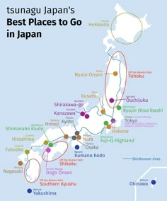 the best places to go in japan infographical map with cities and major rivers