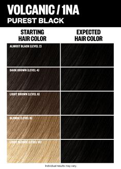 Process color for 45 minutes to ensure maximum gray coverage. IGK Kits will not lighten previously colored hair, you can only match or darken your current shade. If you're lightening virgin hair, choose a shade no more than 1-2 levels lighter than your natural hair color. Still unsure? Get the right color for your hair with our Shade Finder. Soft Black Hair Color, Soft Black Hair, Hair Chart, Shade Finder, At Home Hair Color, Black Shades, Black Hair Color, Gray Coverage, Color Kit