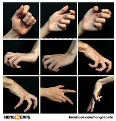 multiple images of hands with different gestures