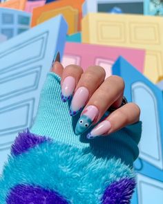 Posted by Zoe Scott: Welcome to the enchanting world of Disney-inspired nail art! In this post, titled "50 Latest Disney Nails Ideas to Try in 2024," we delve into a varie... Disney Nails Long Acrylic, Lizzie Mcguire Inspired Nails, Sully Nails Monsters Inc, Monsters Inc Nails Design, Disney Themed Nails Acrylic Almond, Cute Disney Acrylic Nails, Monster Inc Nails Design, Disney Nails Stitch, Inside Out Nails Disney