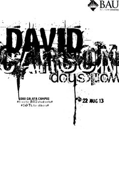 the poster for david davidson's concert