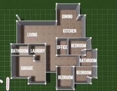 the floor plan for a house with several rooms