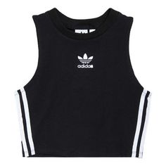 Adidas CROP TANK CY4745 Adidas Crop, Stunning Outfits, Sleeveless Vest, Stylish Sneakers, Crop Tank, Adidas Originals, Perfect Pair, Black Shirt