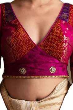 Banarasi Saree Blouse, Banarasi Blouse, Blouse Designs Catalogue, Latest Blouse Designs Pattern, Women Saree, New Saree Blouse Designs, Latest Model Blouse Designs, Fashionable Saree Blouse Designs, Patch Work Blouse