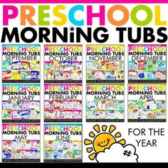 the printable morning tubs are great for kids to use in their school days