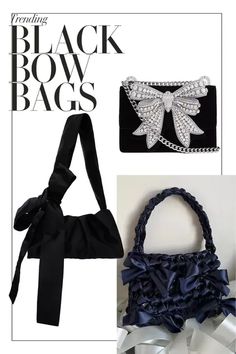 Black bow bags 🖤 Satin Bow Crochet Bag | Ribbon crochet bag | Shoulder bag | Coquette Aesthetic | Spring outfit ideas | wedding guest outfits   #LTKparties #LTKwedding #LTKitbag Outfit Ideas Wedding, Ribbon Crochet, Bow Crochet, Aesthetic Collages, Bow Aesthetic, Wedding Guest Outfits, Spring Outfit Ideas, Aesthetic Spring