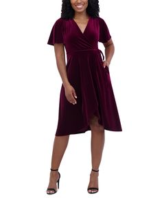 in stock Dress Shirt And Tie, Mary Jane Shoes Womens, Jessica Howard, Wrap Midi Dress, Petite Outfits, Faux Wrap Dress, Petite Dresses, Designer Suits, Outdoor Apparel