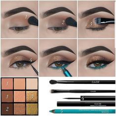 Makeup Suggestions, Bright Eye Makeup, Glitter Eye Makeup