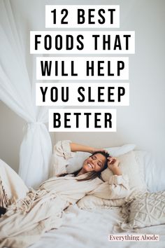 Try these Sleep-Inducing Foods to help you feel sleepy, fall asleep faster, and have a better night's rest! They are best eaten before bed! Help Sleep, Eating Before Bed, Feeling Sleepy, Before Sleep