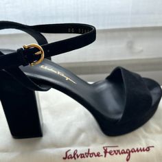 Super Sexy 4 Inch Heels With A Lot Of Life Left! Salvatore Ferragamo Platform Shoes, Salvatore Ferragamo Shoes, Ferragamo Shoes, 4 Inch Heels, Platform Sandals, Salvatore Ferragamo, Shoes Women Heels, 4 Inch, Shoes Heels