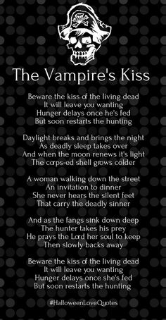 the vampire's kiss poem