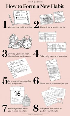 A Pair & A Spare | How to Adopt A New Healthy Habit (And Stick To It!) Motivasi Diet, Bujo Planner, Vie Motivation, College Hacks, Yoga Routine, Self Care Activities, Good Habits, Bullet Journaling, Self Care Routine