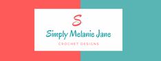 the logo for simply melanie jane crochet designs, which is featured in this