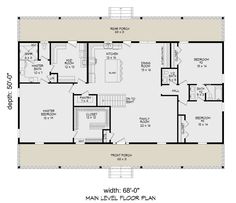 the floor plan for a two story house with an attached garage and living room, as well