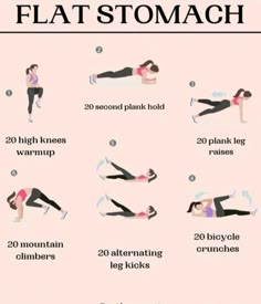 Workouts Thinner Waist, Workout For Beginners Flat Stomach, Summer Body Workout Flat Stomach, Good Workouts For Flat Belly, One Month Flat Stomach Workout, Flat Workout Belly, Simple Workout For Flat Stomach, Simple Workouts For Stomach, Easy Workouts For A Flat Stomach