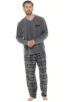 -Luxury Men Check Pants Pyjama Set, Available In Grey & Navy, Solid Design With Sizes Medium to 2 X-Large. -Warm Yourself And Keep Comfortable In Super-Soft & Durable Plush Warmth -Thermal/Cosy Long Sleeve Pyjama Pjs Set Brushed Microfleece Top & Tartan/Check Yarn Dyed Cotton Flannel Pants -Featuring Elasticated Waistband For Easy Dressing. -Ideal To Wear Around The House, Cold Nights In, After Baths/Shower Perfect Gift Idea For Him -100% Polyester Top, 100% Cotton Pants -Machine Washable Pyjamas Flannel, Cozy Pajamas For Men, Men’s Pjs, Men’s Pijamas, Mens Winter Pyjamas, Dental Videos, Mens Pjs, Check Pants